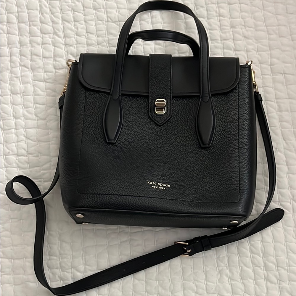Kate Spade Black Satchel with Sleek Design